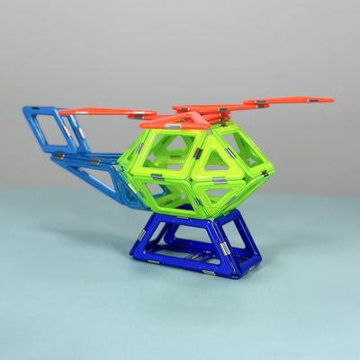 주문 엔지니어링 차량 헬리콥터 줄기 자기 타일 건물 세트 어린이 DIY online manufacture